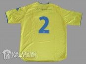 Il retro della prima divisa gialla del Pergocrema 2011-2012 Retro maglia home Pergocrema