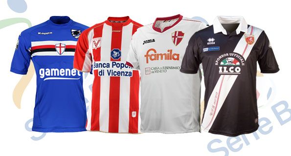 Le maglie della Serie B 2011-2012