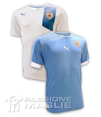 Le divise home-away della nazionale uruguaiana Casacche dell'Uruguay 2012