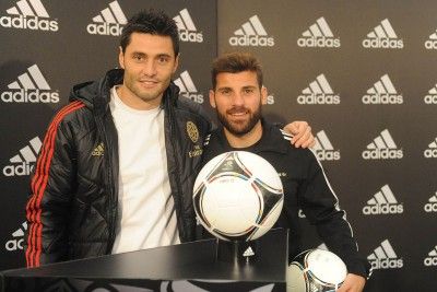 Nocerino e Amelia testimonial per il test del Tango 12 Nocerino e Amelia all'evento adidas Italia