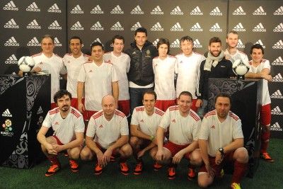 I giornalisti per la foto di rito prima del test Tango 12 Test Tango 12 a Milanello