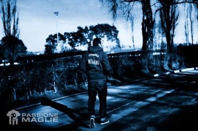 Pazzini con il giubbino Inter NSW Collezione Inter NSW 2012 Pazzini jacket