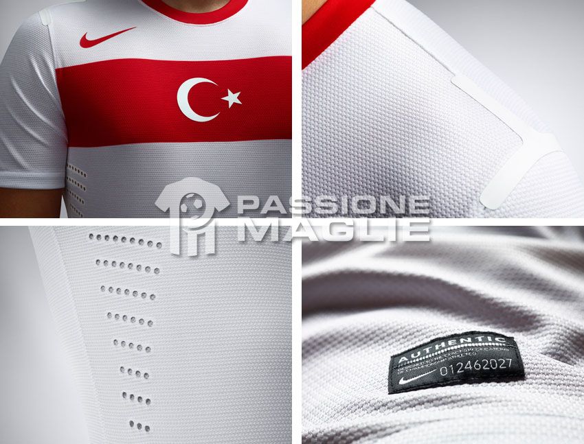 Dettagli maglia Turchia trasferta Nike