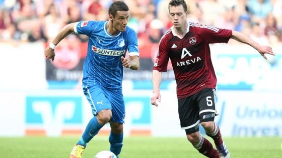 Un momento di Hoffenheim-Norimberga Hoffenheim-Norimberga in Bundesliga