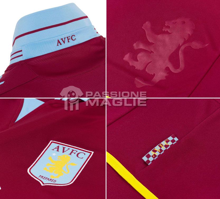 Dettagli Aston Villa maglia home 2012-2013