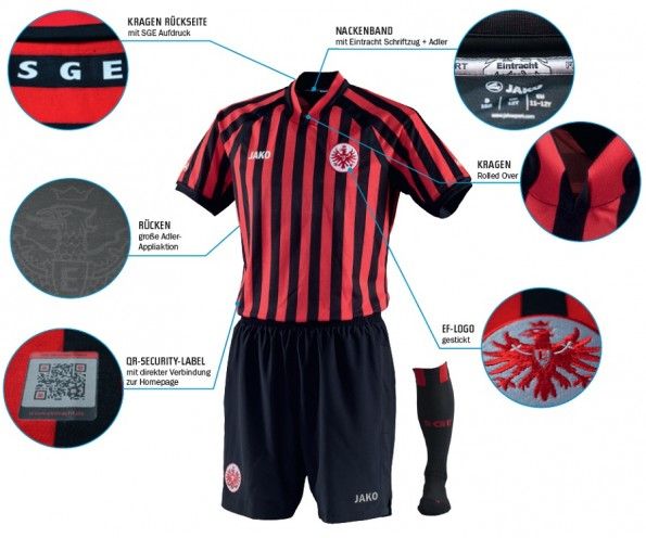La prima divisa dell'Eintracht 2012-2013