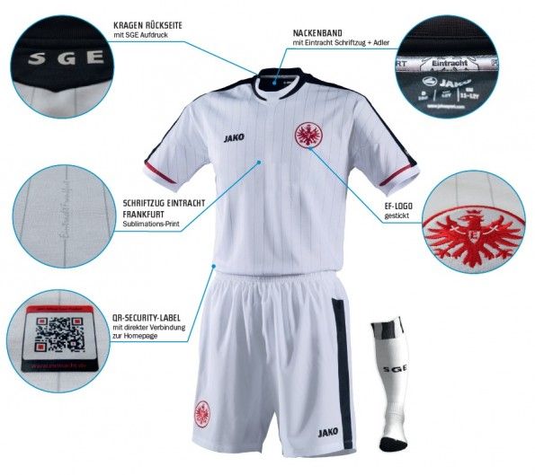 La divisa da trasferta dell'Eintracht 2012-2013