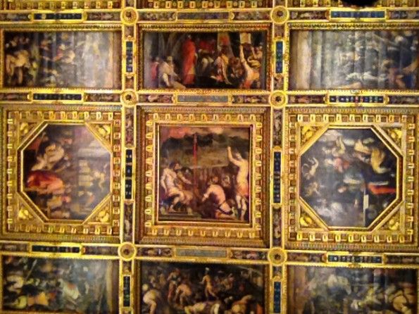 Veduta del soffitto del Salone dei Cinquecento
