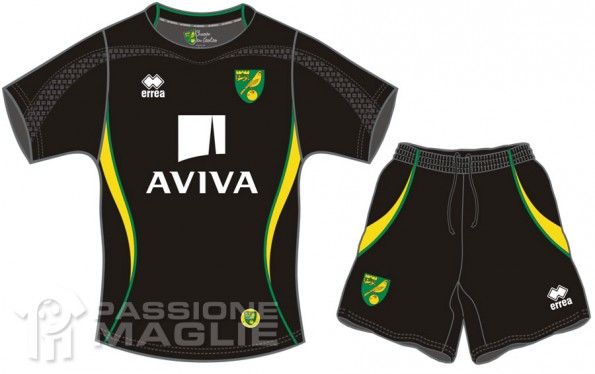 Disegno maglia trasferta Norwich City
