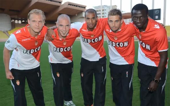 Presentazione prima divisa Monaco 2012-2013 Macron Calciatori AS Monaco con il kit home 2012-2013
