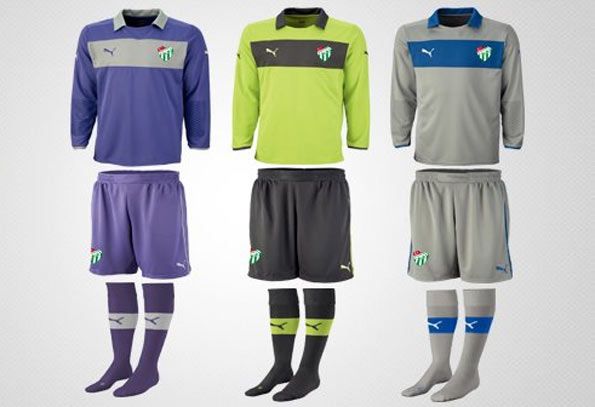 Le divise per i portieri del Bursaspor, stagione 2012-2013 Maglie portiere Bursaspor 2012-2013