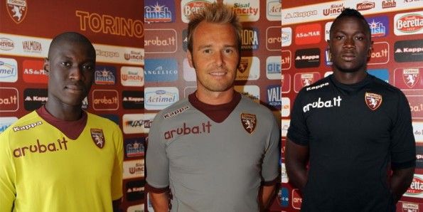 I tre kit da portiere del Torino 2012-2013 firmati Kappa Maglie portiere Torino 2012-2013