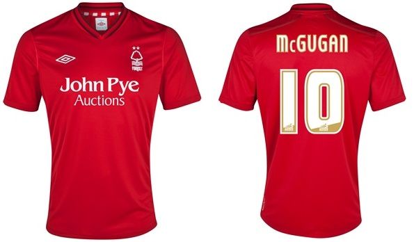 La maglia 2012-2013 del Nottingham Forest
