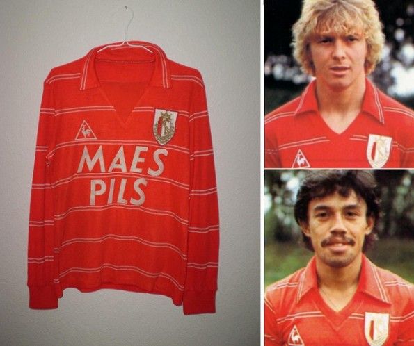 Le maglie Le Coq Sportif dello Standard Liegi anni '80