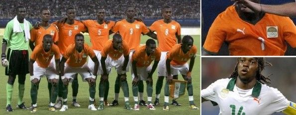 Le divise della Costa d'Avorio alle Olimpiadi 2008