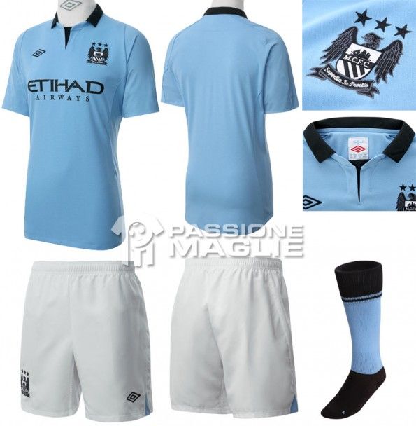 Kit Manchester City home 2012-2013 Manchester City prima maglia 2012-2013 Umbro