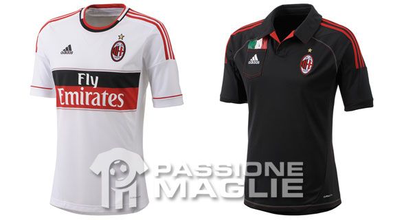 Seconda e terza maglia del Milan 2012-2013 adidas