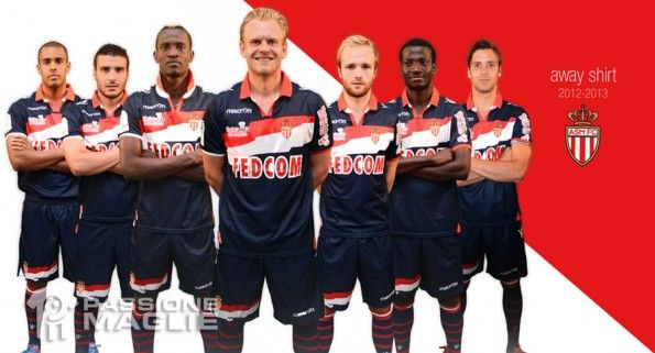 La divisa away dell'AS Monaco 2012-2013 Macron Divisa trasferta Monaco 2012-2013