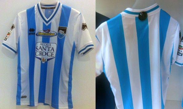 Pescara prima maglia 2012-2013 marchiata Erreà Pescara maglia home 2012-2013