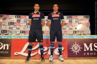 Inler e Aronica maglia trasferta Napoli Macron