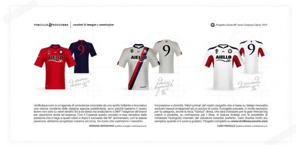 I bozzetti delle maglie 2010-2011 del Cosenza Calcio