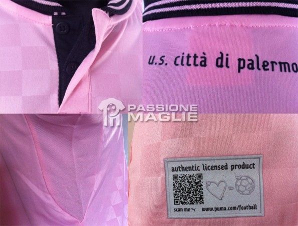 Particolari prima maglia Palermo 2012-13