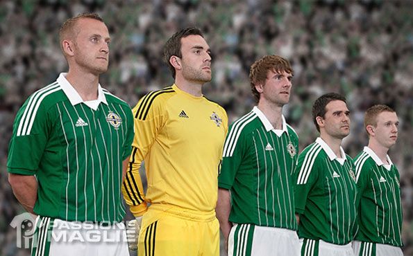 La nuova divisa dell'Irlanda del Nord 2012-2013 adidas Kit Irlanda del Nord 2012-13
