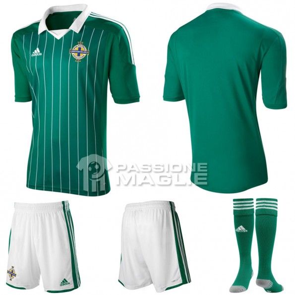 Kit home dell'Irlanda del Nord 2012-2013 adidas Prima maglia Irlanda del Nord 2012-13