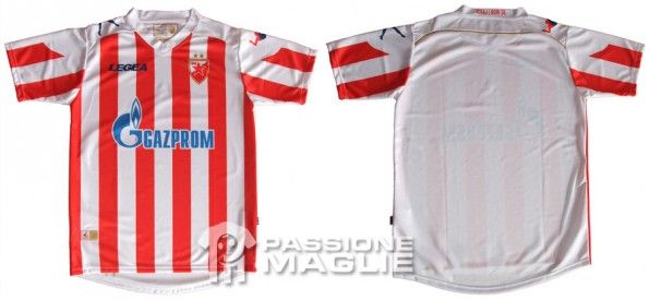 La maglia home della Stella Rossa 2012-2013 Legea Stella Rossa prima maglia 2012-2013