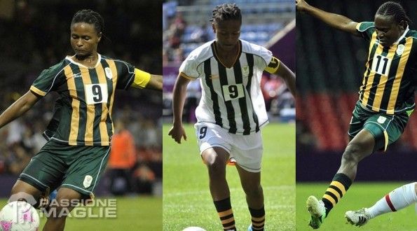 Le divise del Sudafrica femminile in campo alle Olimpiadi 2012 Sudafrica donne maglie Londra 2012 Erke