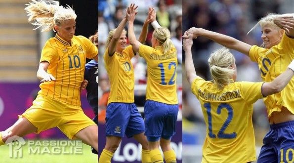 Umbro firma i kit della Svezia femminile a Londra 2012 Divise Svezia femminile alle Olimpiadi 2012