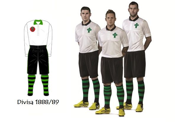 La divisa dei 125 anni del Celtic, ispirata al 1888-1889