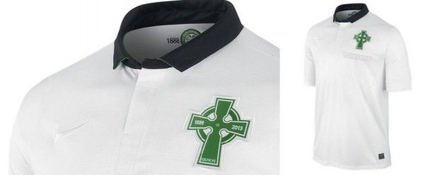 Dettagli della maglia dei 125 anni del Celtic