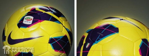 Dettagli del pallone invernale Nike Maxim Hi-Vis, Serie A 2012-2013 Particolare Nike Maxim Hi-Vis