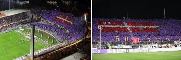 La coreografia della Curva Fiesole in Fiorentina-Juventus 