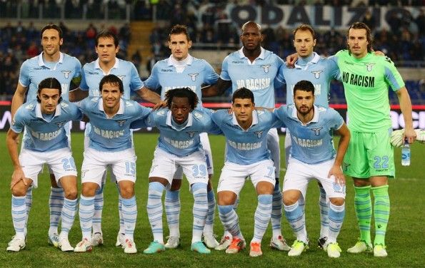 La formazione della SS Lazio in campo contro l'Udinese Formazione Lazio-Udinese 2012-2013