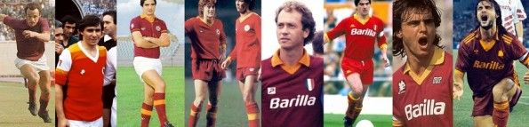 La discontinuità dei colori della maglia della Roma tra gli anni '70 ed i '90