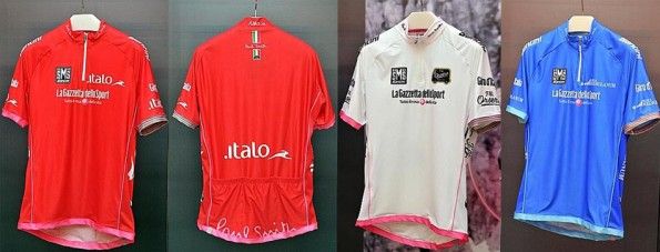Maglie rossa, bianca e azzurra Giro 2013