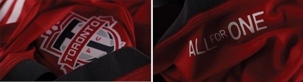 Dettagli della maglia 2013 del Toronto FC