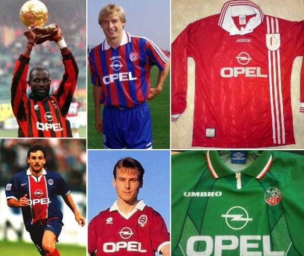 Maglie anni '90 sponsorizzate Opel
