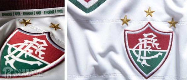Dettaglio colletto maglia Fluminense trasferta