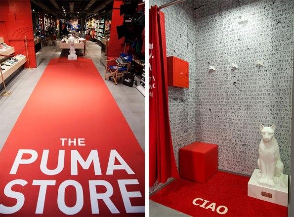 Interno e camerini Puma Store Roma