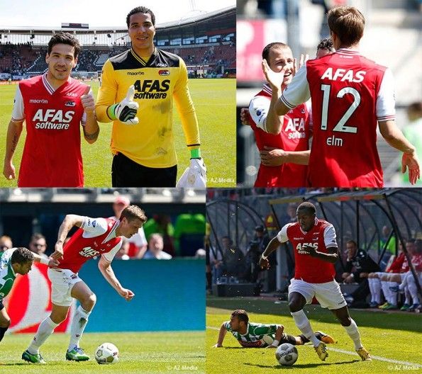 Kit home AZ Alkmaar Macron 2013-2014