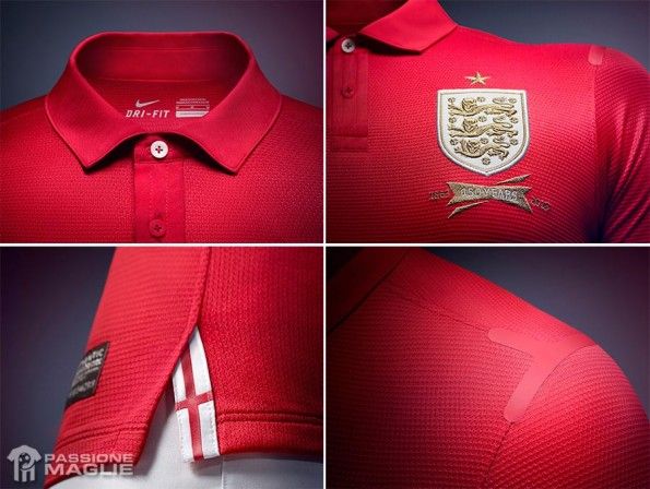 Dettagli maglia trasferta Inghilterra 2013-2014