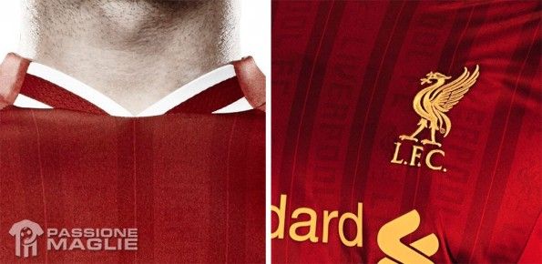 Colletto e trama maglia Liverpool 2013-2014