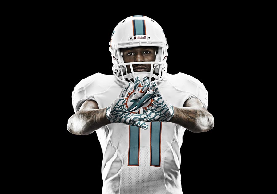 Le divise dei Miami Dolphins 2013 Nike Football Americano NFL