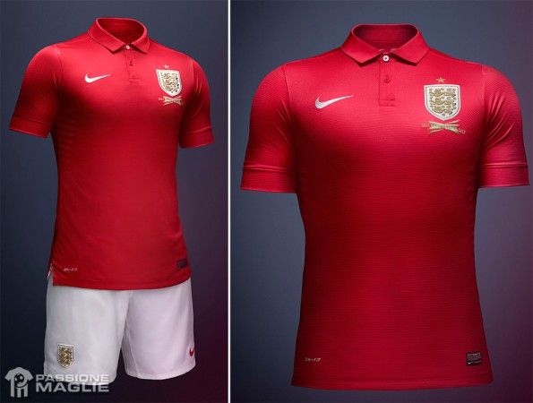 Inghilterra seconda maglia rossa 2013 Nike