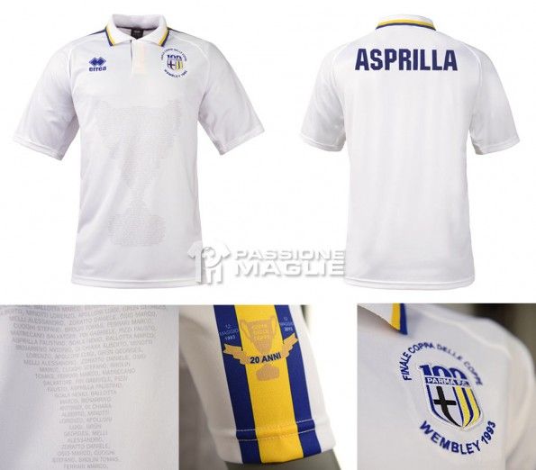 Maglia Parma celebrativa 20 anni Coppa Coppe Erreà