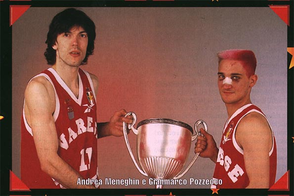 Meneghin Pozzecco maglia Varese 1997