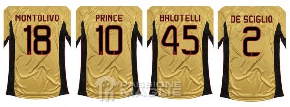 Font nomi numeri terza maglia Milan 2013-2014